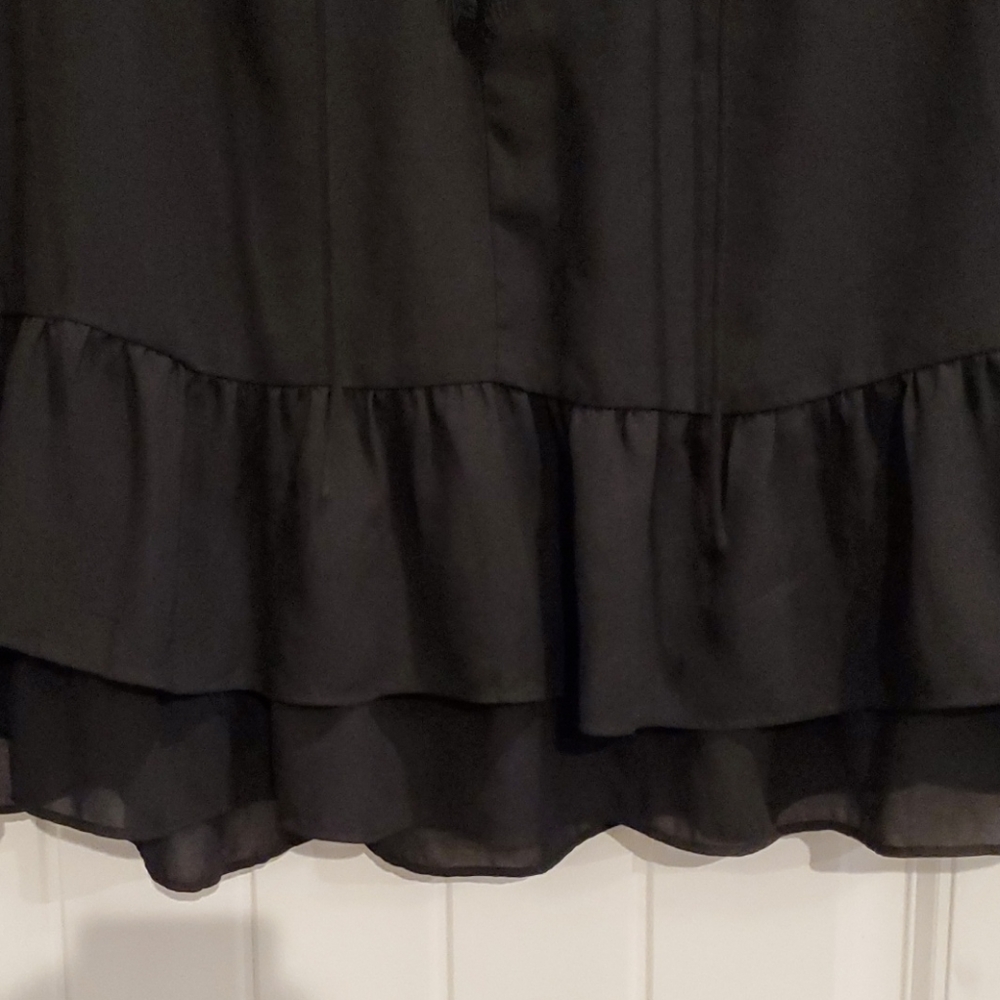 Black Ruffle Blouse - Picture 3 of 4